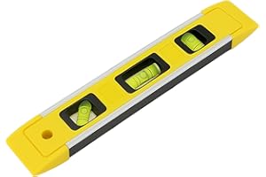D.A.Y. REPUBLIC Magnetic Spirit Level for Levelling Precision, Pocket Sized Torpedo Spirit Level 9”/230mm, Lightweight Portable and Great for Multitasking DIY Jobs
