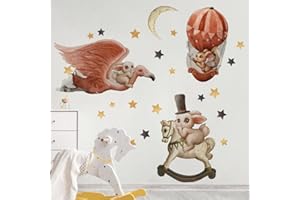 kina - R00597 Adesivi Murali Soffice Effetto Tessuto Riposizionabile Favola Decorazione Muro Bambino Neonato Cameretta Asilo Nido Carta da Parati Adesiva - Misura 120x30 cm