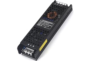 EAGWELL 12V LED Power Supply 400W LED Transformer, Slim LED Driver AC 240V to 12V DC 33.3A, Constant Voltage 12 Volt Adapter for LED Strip Light Cabinet Lights G4 MR11 MR16 LED Bulbs LED Display