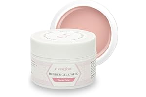 ‎MANIGLOW Maniglow Aufbaugel für Gelnägel Nude Pale - Für Verlängerung und Verstärkung - TPO-&HEMA-frei - Einfach anzuwendendes Nagelgel UV LED - Gel Nägel Farben Auswahl - Builder Gel Nägel - Sicher - 15ml