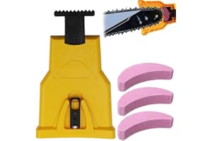 TAGYUO Affilatrice per motoseghe, set di affilatrici per motoseghe con 3 pietre per affilare, strumenti rapidi per la lavorazione del legno per taglialegna, tosaerba, motoseghe