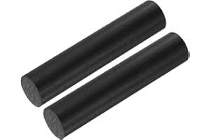 sourcing map ABS Plastic Rod Round Solid Bar 20 mm x 100 mm Black for DIY Model Material, Architectural Model Making, DIY Sand Table, Pack of 2