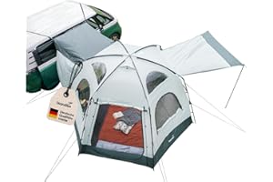 Skandika Pitea SUV/van car tent | 4 man dome tent, driveaway awning, camping shelter, freestanding tent, waterproof, sewn-in groundsheet, family tents for SUV or Van/Bus, vehicles, 3 x 3 m