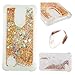 Produktbild LG K8 2017 Hülle flüssig,LG K8 2017 Hülle glitzer, LuckyW TPU Silikon Gradient Farbe HandyHülle für LG K8 2017 (LGM200N) 5 Zoll 3D Bling Glitter Glitzer Flowing Fließend Liquid Flüssig Shinny Moving Star Floating Trend Schwimmend Treibend Stern Quicksand Sparkle Crystal Kristall Tasche Flexible Kratzer Stoßfest Scratch-Resistant Shockproof Etui Bumper Case Cover - Gold