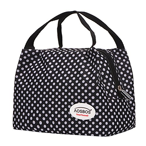 Aosbos Leichte Kühltasche Lunch Tasche Isoliertasche zur Arbeit und Schule gehen 6 Liter, 24,1 x 15,2 x 17,11 cm