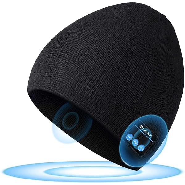 Bonnet Bluetooth CCHKFEI Pour Femme - Haut-Parleurs Intégrés - Mains Libres - Lavable - Idéal Sport & Loisirs