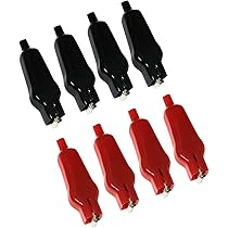 Fielect 4-Pack Insulated Alligator Clips - 20A Heavy Duty Test Clamps For Automotive & Electrical