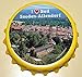 Produktbild Kapselheber "Kronkorken", gelb, Motiv: Bad Sooden-Allendorf - Gradierwerk: runder Flaschenöffner mit Magnet und Foto