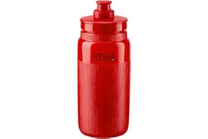 Elite Fly Tex Bidon Cyclisme 550ml Rouge – Gourde Vélo Ultraléger Sans BPA Texture TEX – Pour Route VTT Gravel