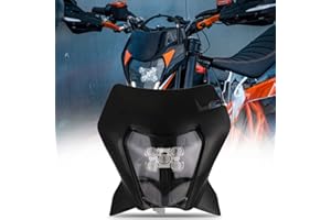 FAST PRO Faro a LED per moto Faro anteriore per EXC EXCF SX SXF XC XCF XCW XCFW 125 150 250 300 350 400 450 505 525 530 (nero)