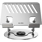 S-Link SL-ML1 360&deg; D&ouml;ner Metal Laptop Standı, 23.5x23.5 cm | Ayarlanabilir Y&uuml;kseklik, Karbon &Ccedil;elik G&ouml;vde, Kompakt Tasarım, Ha