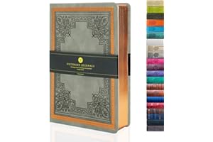 Victoria's Journals VICTORIA'S JOURNALS Leatherette Vintage Journal Hard Cover Lined Notebook Old Looking Travel Diary A5 Size 5.7'' x 8.1''