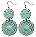 Price comparison product image BEST PRICE - SouvNear Set of Earrings - Rustic Brass & Large Round Discs - Women Fashion Jewellery / Gift for Her / Accessories