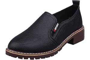 OBIQUZZ Mocasines para mujer, zapatos de piel, planos, cómodos, suelas suaves, mocasines, elegantes, zapatos de vestir, antideslizantes, de piel, zapatos informales, zapatos de verano para mujer