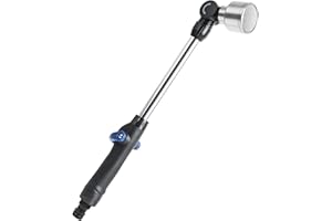 STYDDI Soft Rain Watering Lance with Flow Control and Adjustable Head Angle, 45cm Metal Classic Garden Hose Spray Lance for Hanging Basket, Potted Plants and Greenhouses and Seedbed