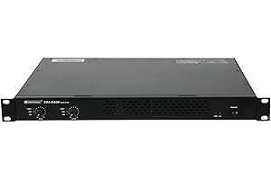 Omnitronic XDA-2402 - Amplificador PA estéreo con fuente de alimentación conmutada, 2 x 1200 W/4 ohmios, 2 x 880 W/8 ohmios, peso ligero y altura gracias a la fuente de alimentación conmutada