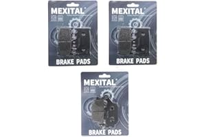 MEXITAL Plaquettes de frein semi-métallique Avant et Arrière pour GSF650 Bandit/GSX 650 (08-14) / SV 1000 (03-07) / GSF 1250 Bandit (07-16) / GSX 1250 (10-16) GSF 1200 Bandit (06-10)