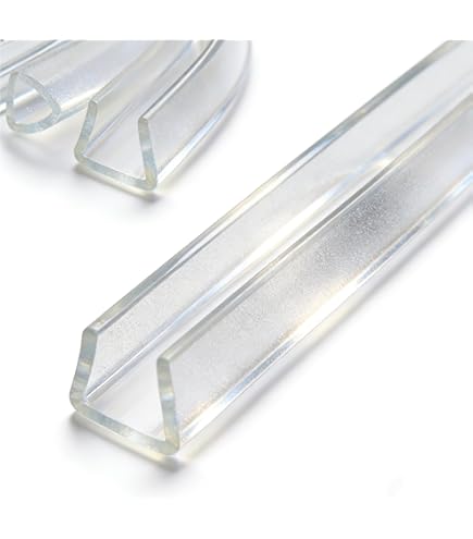 Flexibele Randafdichting 5 Meter 5 M Transparante U-vormige Randbescherming - Zelfklevende Tafelrandbescherming Voor Glas (10-11 Mm) - PVC Afdichtingsstrip Tafelrand Bescherming