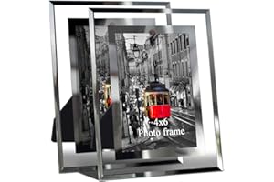 Giftgarden Ramka na zdjęcia 10 x 15 cm zestaw 2 szklanych ramek na zdjęcia ramka ślubna prezent przyjaciele rodzina