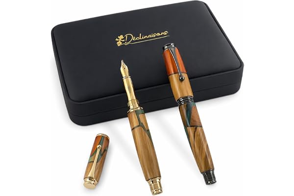 Déclinaisons Parure 2 Stylos Premium Bois Précieux et Résine Verte. Fabriqué Main en France. Personnalisé avec gravure. Livré avec boîte cadeau luxe | Noël, Mariage, Noces, Homme, Femme, Anniversaire