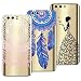 Produktbild Yokata [3 Packs] Huawei Honor 9 Hülle Transparent Weiche Silikon Handytasche Handyhülle Schutzhülle TPU Handy Tasche Schale Etui Weich Silicone Bumper Ultra Dünn Slim Durchsichtig Premium Kratzfest Kreative Motiv Muster Clear Backcover Schutz für Huawei Honor 9 Case Cover - Mandala + Feder + Mädchen und Schmetterling