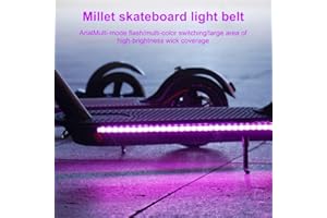 Lumière de Bande de LED, Lumières de Bande de LED Pliables de Scooter Electrique Imperméable de SUNJULY Pour Xiaomi M365 Pour la Décoration Extérieure de Planche à Roulettes, de Scooter
