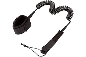 Eyourlife Leash de Surf Leash pour Planche de Surf Sup Fort Flexible Confortable - Noir