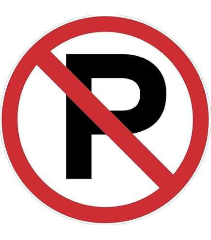 AUA SIGNALETIQUE - Cartello Divieto Di Sosta "Si Prega Di Non Parcheggiare Davanti A Questa Porta" - PVC 1,5mm 330 Mm