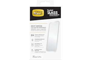 ‎OTTERBOX OtterBox Trusted Glass Ochraniacz ekranu dla iPhone 14 Pro, Szkło hartowane, dwukrotna ochrona przed zarysowaniami i rozbiciem w razie upadku