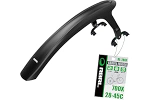 RBRL Set parafango universale per bicicletta, 28 pollici, regolabile e facile da installare (protezione per bici da gravel, bici da corsa)