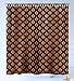 Produktbild Haixia Wasserabweisend Stoff Duschvorhang Twin Viktorianischen Floral Muster von Orange Farbe und gelockt Ornaments Gothic Era Dekorative dunkelblau orange, Mehrfarbig, 69 inch X 75 inch