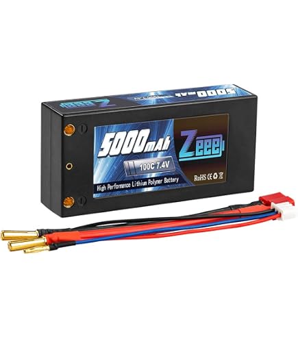 Batería Lipo 2S De 7.6V Y 6300 MAh – 2 Paquetes De 130C Para Coches RC 1/8 Y 1/10, Compatible Con Deans T-Plug, Ideal Para Losi Y Axial