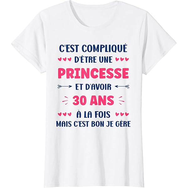 T-shirt "30 Ans Et Fabuleuse" - Cadeau D'anniversaire Original Pour Femme Pour Ses 30 Ans