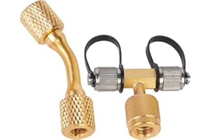 Xetron Raccordi Refrigerant Metallici Adattatore per Vacuometro Digitale Strumenti di Refrigerazione Adattatore 1/4" SAE del VGW-10X