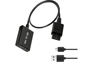 N64 till HDMI-omvandlare för Nintendo 64/SNES/N64, HDMI-kabeladapter för Gamecube/SFC/NGC/konsol/HDTV/bildskärm/projektor, stöd 480p/720p HD och stereoljud, Zubehör-spel