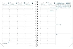 Quo Vadis 684017Q Agenda PRESIDENTE S Lingua italiana Anno 2026 Formato 21x27 cm Settimanale 13 Mesi Dicembre-Dicembre Carta Bianca Ricambio Agenda con Spirale Blisterato Copertina in Cartone Bianco