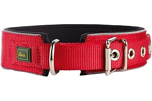 Hunter - Collar Neoprene Reflect Cuello 49-56 Cm 45 Mm Rojo
