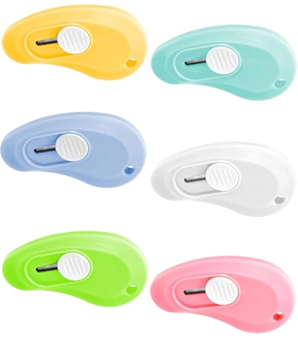 Mini Taglierino Tascabile Forma Di Nuvola - 3 Pezzi In Colori Pastello - Affilato Per Aprire Pacchi E Scatole