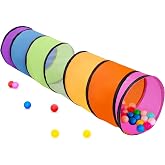 LATERN 180CM Kids Tunnel Tent 46CM Baby Tunnel with Round Opening Colorful Pop Up Crawling Tunnels for Boys Girls Pets Play I