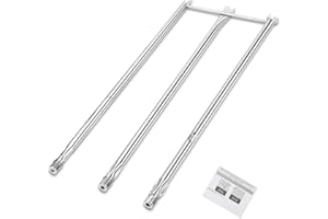 GFTIME 67722 Tube Brûleur pour Weber Genesis Série 300 310 E310 S310 E310 S320 Grill (avec Boutons de Commande Latérale), 87 CM Barbecue Gaz Pièces Détachées en Acier Inoxydable Accessoire
