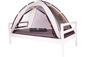 DERYAN Bedtent - Moustiquaire de lit - Cream - Protège Votre Enfant endormi Contre Les moustiques et Les Insectes - Léger et Compact - Moustiquaire de Voyage Portable