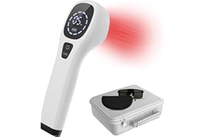 iKeener Dispositivo Terapia Luz Roja,FDA Aprobado Terapia Láser de Mano Alivio Del Dolor Equipo,Luz Infrarroja Bajo Nivel para Cara,Cuerpo,Músculo,Pie,Hombro,Rodilla,Espalda,con Gafas Gratis(4x808nm)