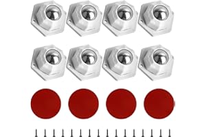 YSDMY 8 Stück Möbelrollen 20mm Rollen für Möbel,360 Grad Rollen für Küchengeräte Selbstklebendes Rollenrad Kugelrollen für Möbel，Rollen für Kleinmöbel Mülleimerbox