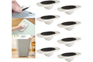 NONE BRAND 360 Degree Rotation Self Adhesive | Paste Type Universal Pulley Ball Type Paste Pulley suitable for various storage boxes 8Pcs (Rubber Ball)