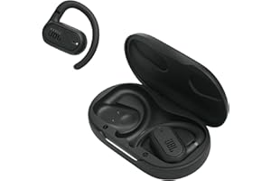 JBL Soundgear Sense Bezprzewodowe Słuchawki Otwarte, Słuchawki Bluetooth z Elastycznymi Zaczepami na Uszy, Mikrofonem, Wodoodporne IP54, 24 H Odtwarzania na Baterii, Czarne