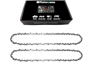 Reiwosee 2 cadenas para motosierra de 16 pulgadas, distancia entre cadenas de sierra de 3/8 pulgadas, grosor del piñón de 1,3 mm, 56 eslabones, adecuado para placa de cadena de 46 cm