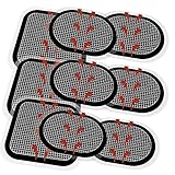 9 Pieces Electrodes Pads, Updated Electrodes Body Pads Gel Adhesive, Compatible with Abs Belt