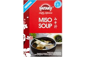 SAITAKU Soupe Miso | Bouillon | Cuisine Japonaise | Sans additifs | Convient aux végétariens | 88g