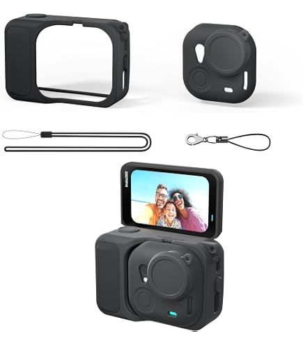 Coque De Protection Silicone Pour Insta360 GO Ultra - Anti-chocs, Antidérapante, Avec Bouchon D'objectif Et Cordon