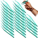25 Qualicare 12.5cm First Aid Disposable Non Sterile Plastic Forceps Tweezers